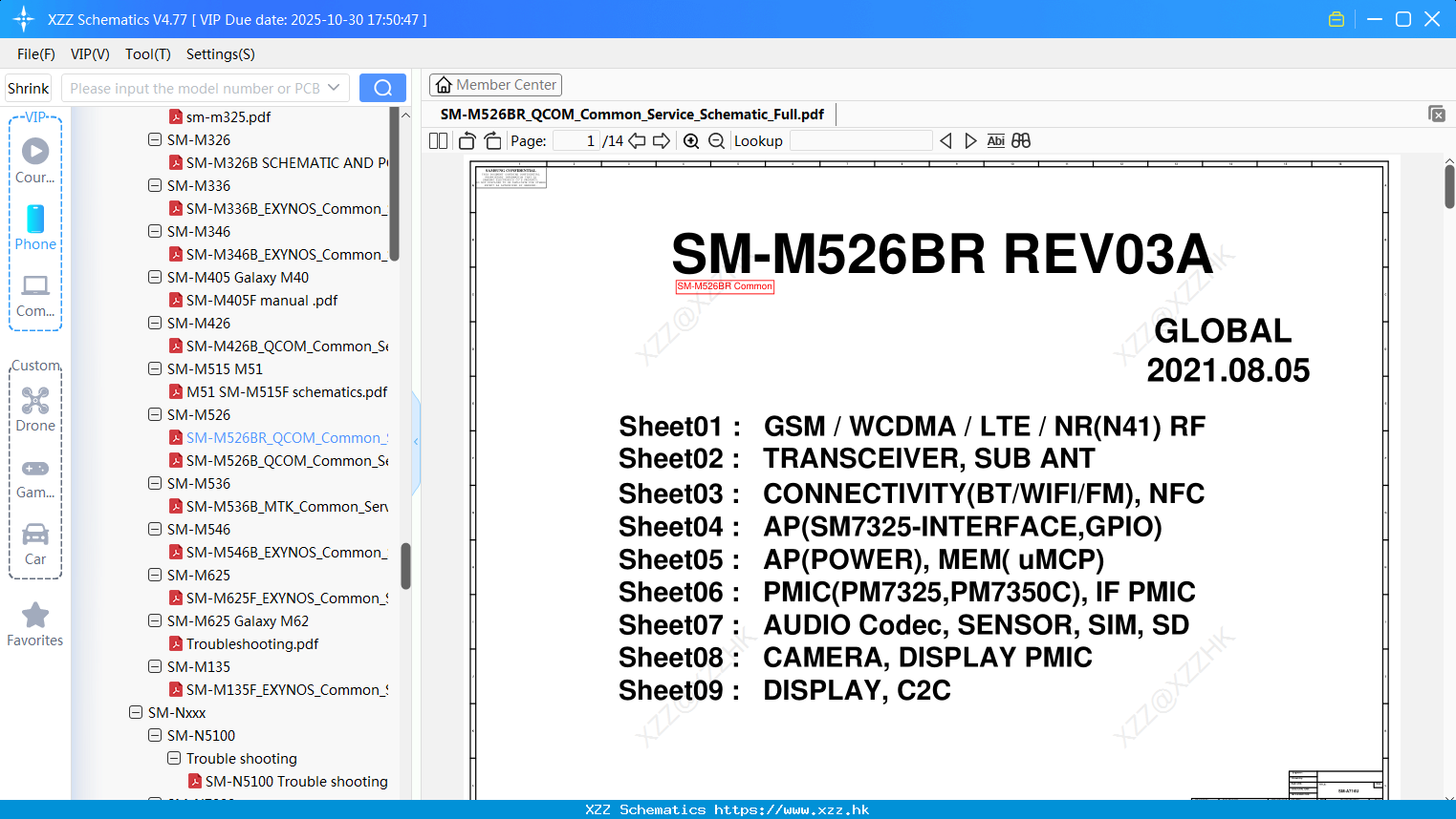 Samsung SM-M526BR_QCOM_Common_Service_Schematic_Full